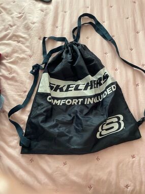 Skechers Navy Blue  Drawstring Gym Sack with White Logo